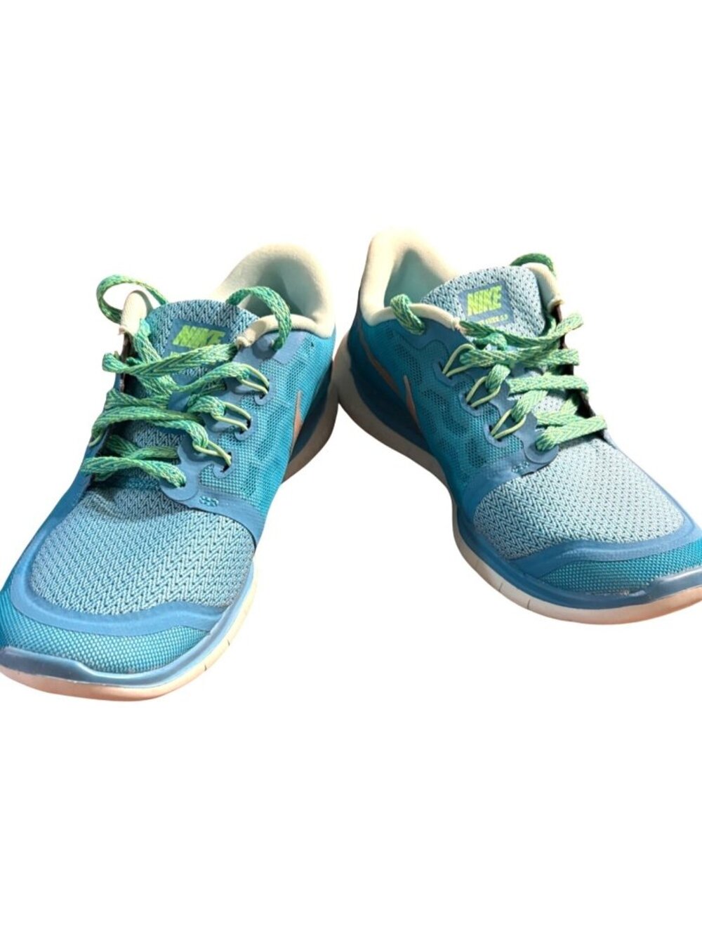 Girls Nike Free Multicolor Sneakers Shoes 6.5Y 725114-404 Lace Up Breathable BTS